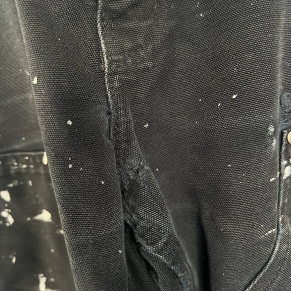 Carhartt Distressed Black Utility Pants - Paint Splattered - Picture 2 of 6